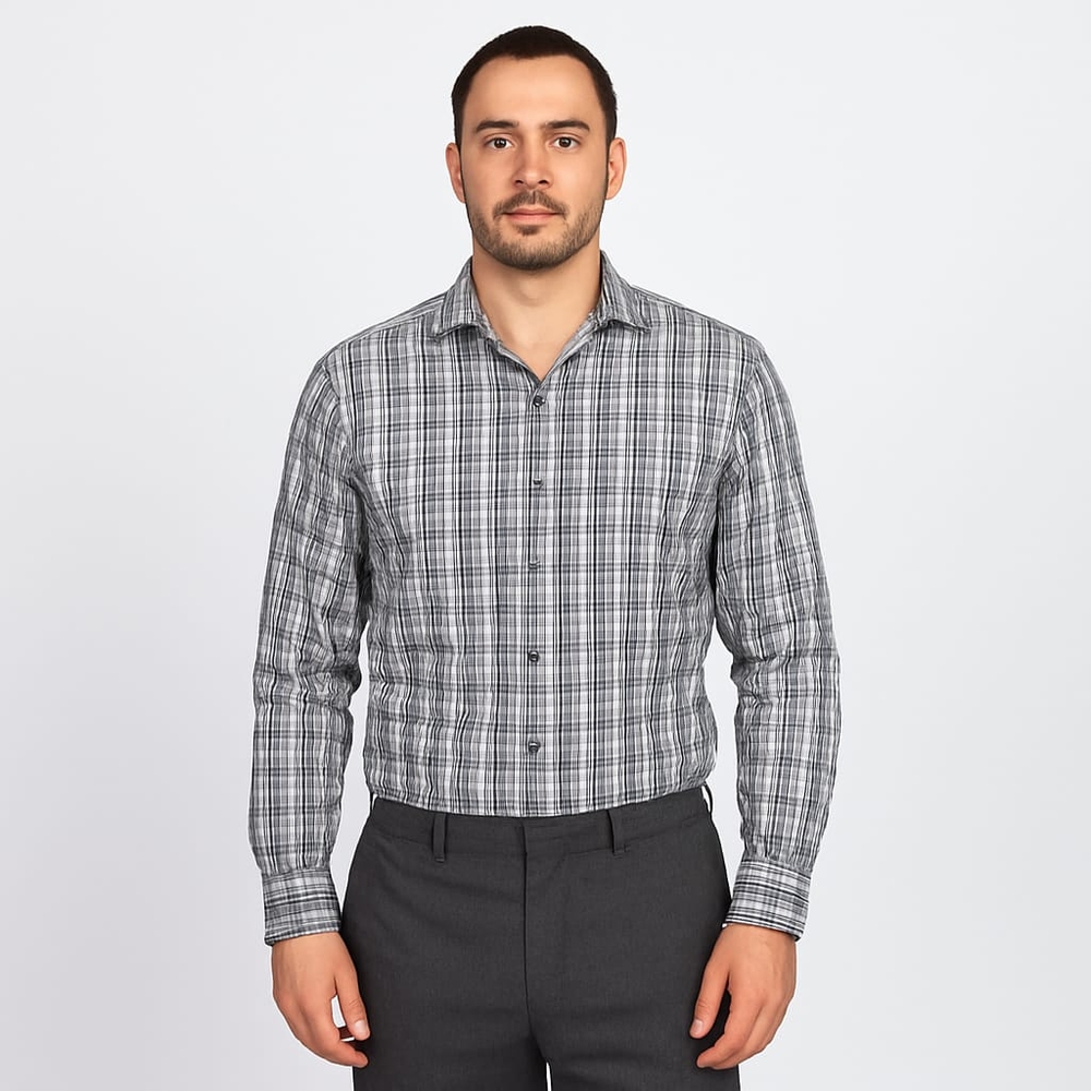 Calvin Klein Men's Collar Dress Shirt Slim Fit button down long sleeve.  Siz16.5
